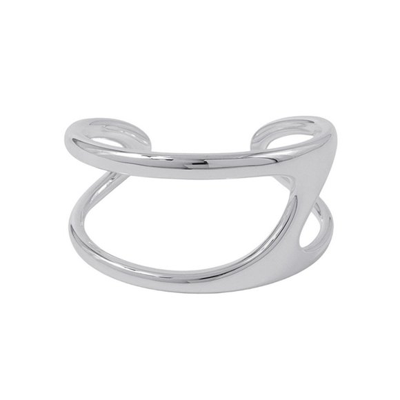 Hermes Bracelet Chaine d'Ancre Punk Bangle SV925 Silver Size 15 HERMES - Picture 1 of 9